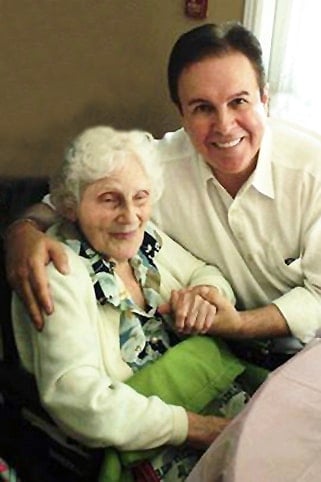 Lou Andriotti with his mother