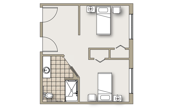 Two Bedroom A floor plan