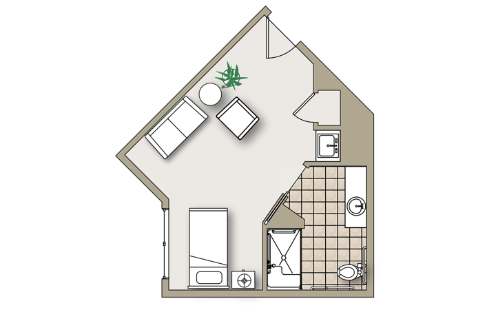 Studio C floor plan